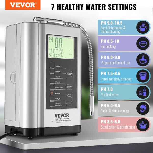 VEVOR Dispositivo Ionizzatore Alcalino per Acqua: L'Innovazione per il Tuo Benessere Quotidiano